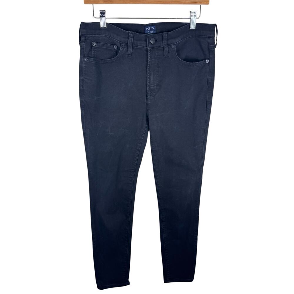 J. Crew Black Mid-Rise Skinny Ankle Fit Jeans Stretch‎ Pockets Size 30